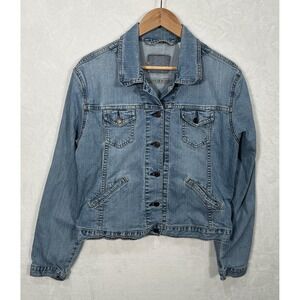 Levi Strauss‎ Levi's Signature Trucker Jean Jacket Womens Blue Denim Large 12/14